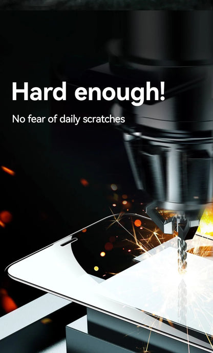Joyroom tempered glass screen protector for iPhone 17, 16, 15 Pro Max, full screen HD glass protection, clear and durable.