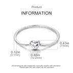925 sterling silver heart zircon snake chain bracelet - view 10