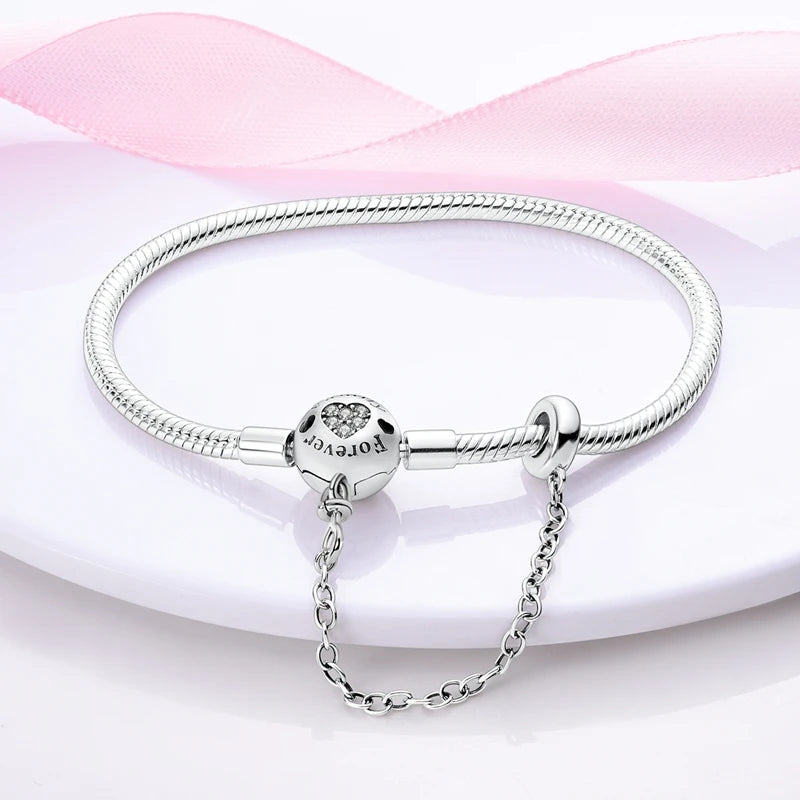 925 sterling silver charm bracelet, pave zirconia - view 19