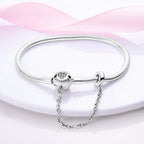 925 sterling silver charm bracelet, pave zirconia - view 19