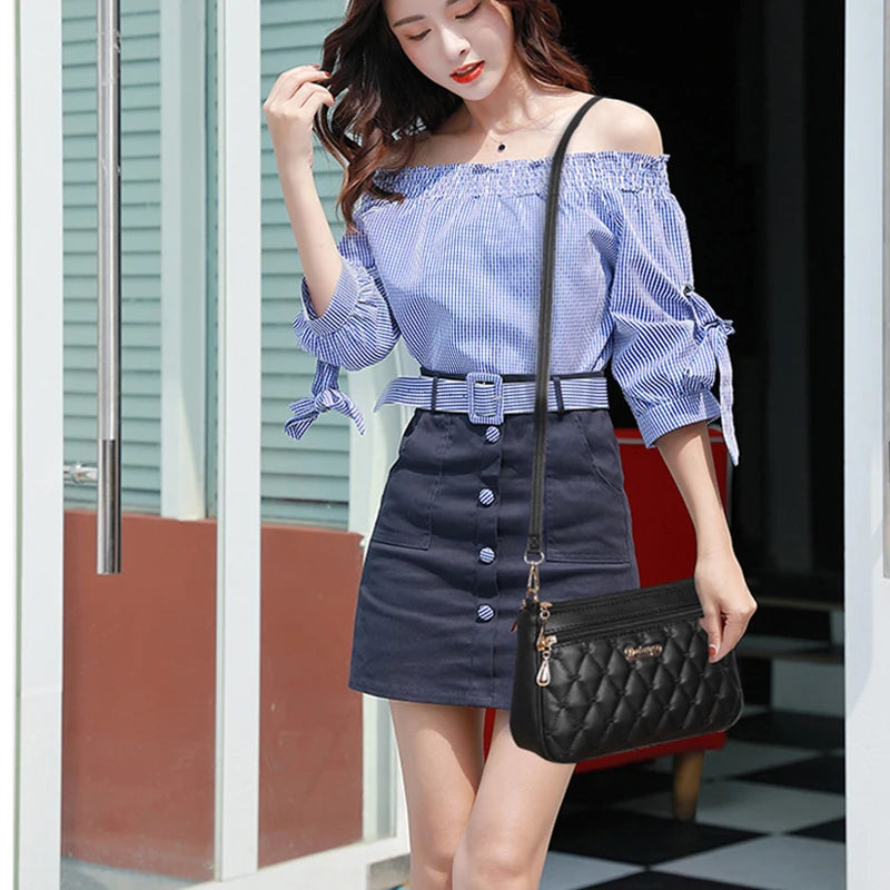 Prime Deal Zone leather embroidery messenger bag for women, stylish handbag with floral embroidery and practical hand strap.