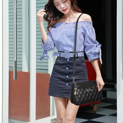 Prime Deal Zone leather embroidery messenger bag for women, stylish handbag with floral embroidery and practical hand strap.