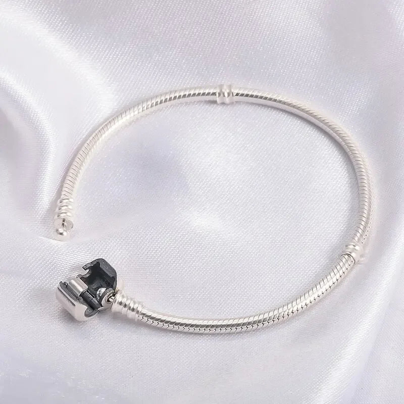 925 sterling silver snake chain bracelet, smooth - view 15
