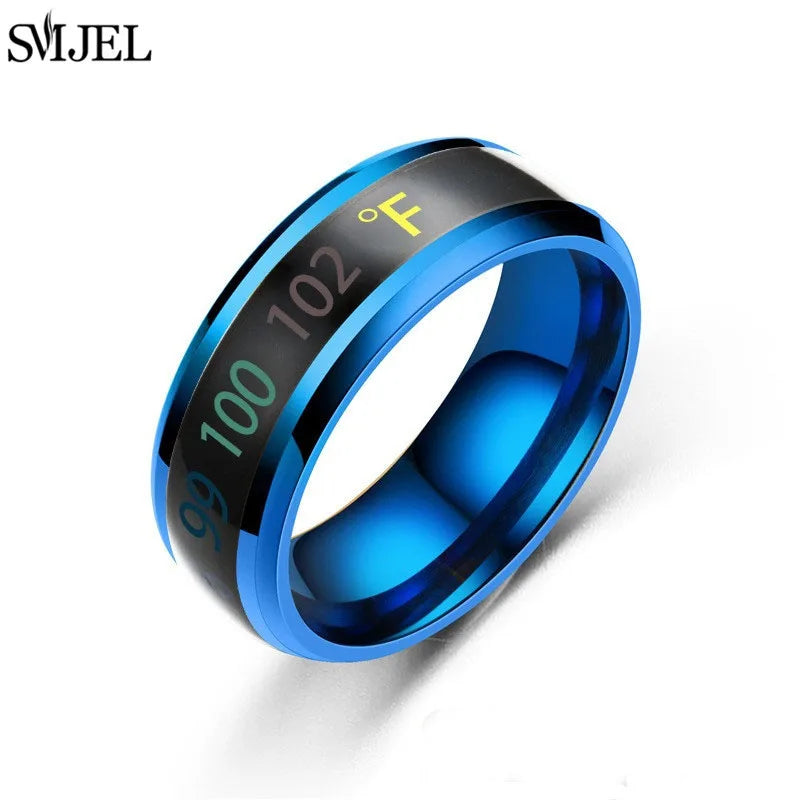 stainless steel body temperature display ring - view 19