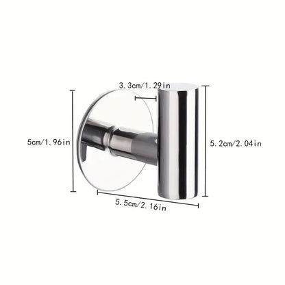 Prime Deal Zone stainless steel non-perforated bathrobe hook with towel holder for bathroom, kitchen, and garage organization.