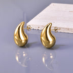 Elegant stainless steel hollow earrings from Prime Deal Zone, lightweight and simple women's fashion jewelry with a luxury touch.
