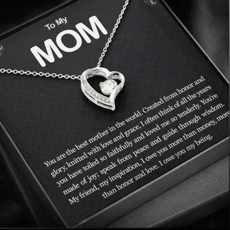 Elegant heart pendant necklace by Prime Deal Zone featuring a decorative design, perfect for Mother's Day or birthday gifts.