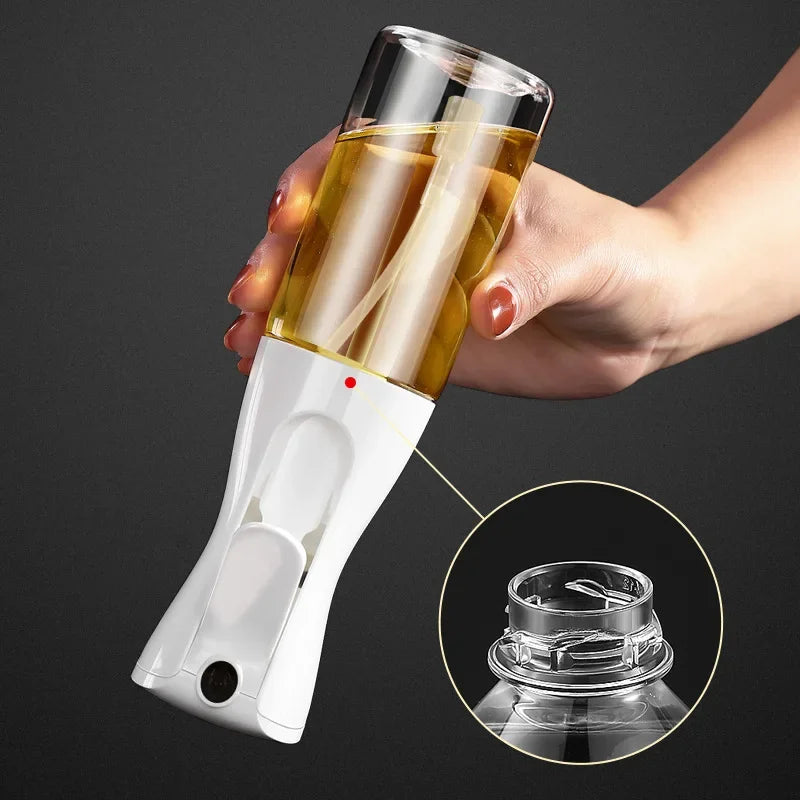 Prime Deal Zone oil spray bottle with adjustable nozzle, suitable for kitchen, BBQ, camping, and baking uses.
