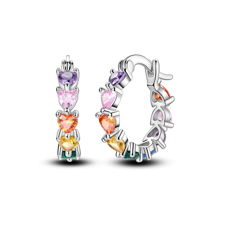 925 sterling silver zircon drop earrings, four-leaf clover and star - view 17