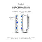 925 Sterling Silver Butterfly & Hoop Earrings — Coloured Zircon Accents