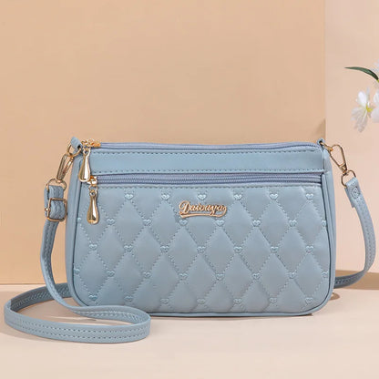Leather embroidery messenger bag for women by Prime Deal Zone, stylish handbag with intricate embroidery and a versatile design