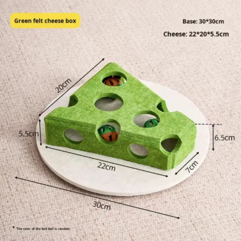 Prime Deal Zone felt cat puzzle maze with holes, bell ball, and interactive kitten toy for playful feline entertainment