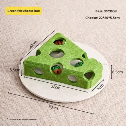 Prime Deal Zone felt cat puzzle maze with holes, bell ball, and interactive kitten toy for playful feline entertainment