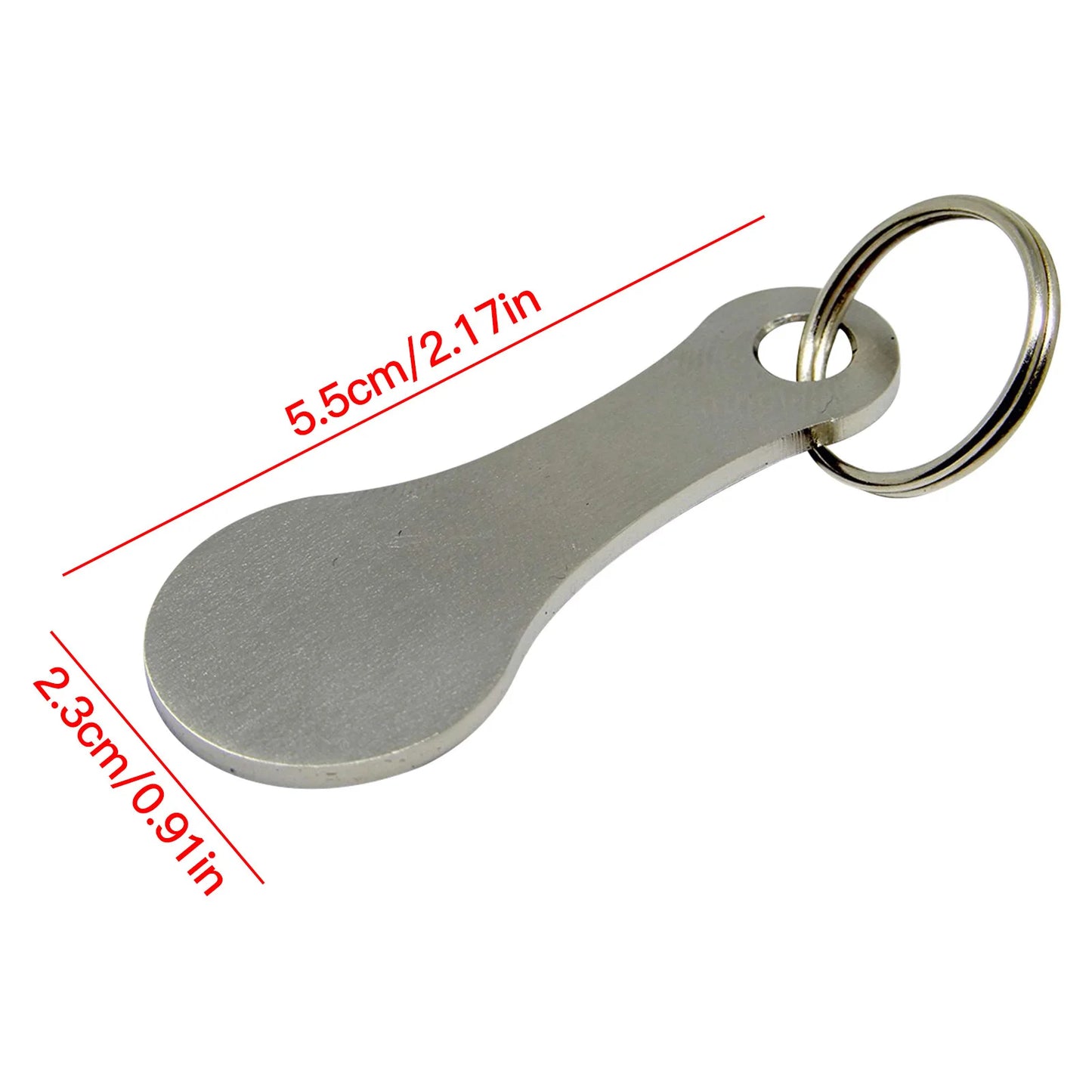 Stainless steel shopping cart token keychain with key hook, portable and durable for daily use by Prime Deal Zone.