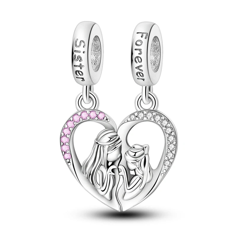 925 Sterling Silver Charm Beads — Hearts, Trees & Sweet Love Designs