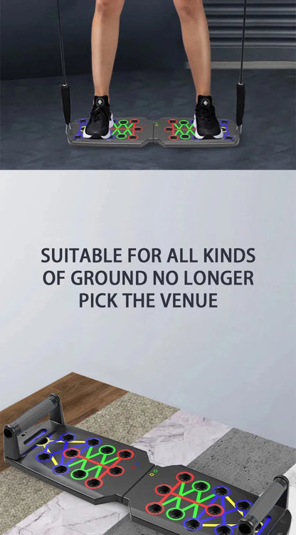 Prime Deal Zone portable multifunctional push-up board set with handles for chest, arms, back, and abdomen training.