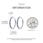 925 Sterling Silver Butterfly & Hoop Earrings — Coloured Zircon Accents