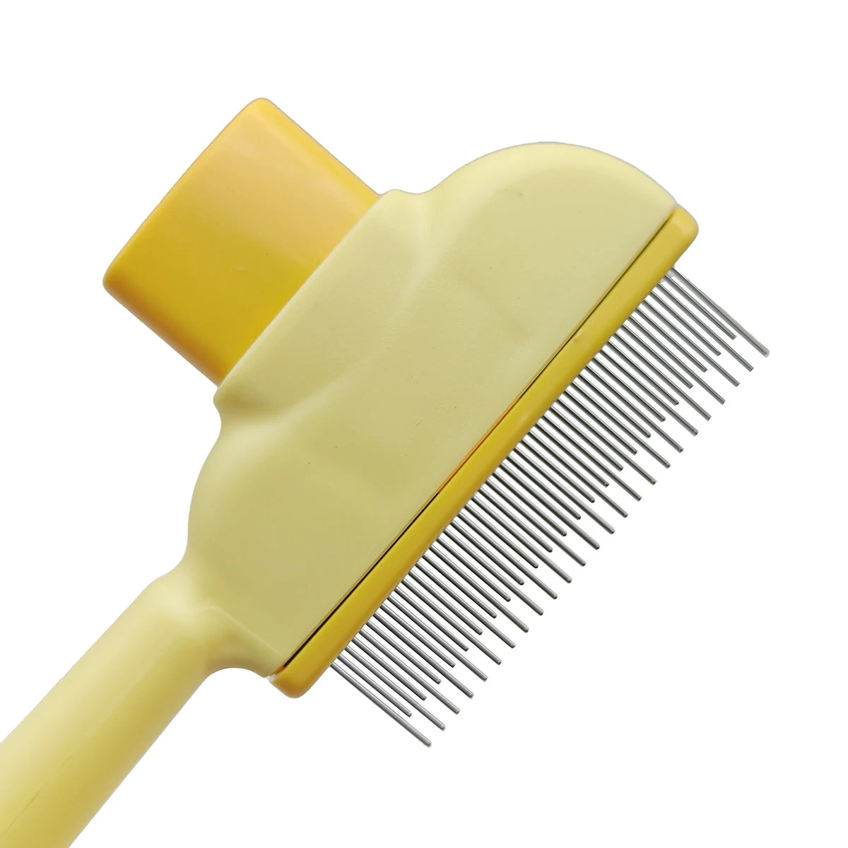 Prime Deal Zone self-cleaning pet dog and cat grooming brush with dematting comb for removing loose hair and grooming pets.