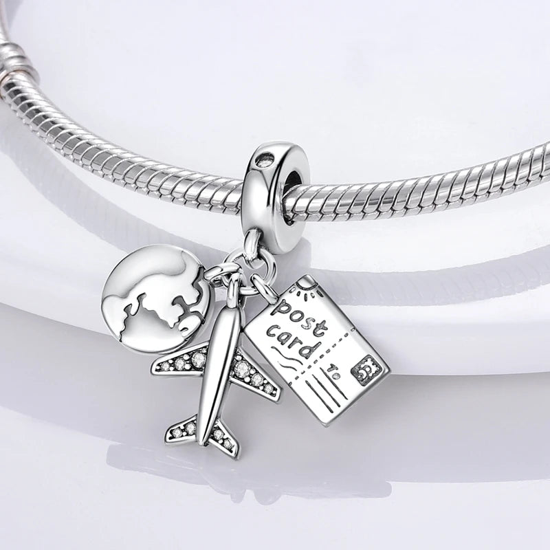 925 sterling silver charm beads, tree of life and nature designs - view 10