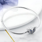 925 Sterling Silver Charm Bracelet — Pavé Zirconia, 17–20cm