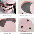 Rotating jewellery box with mirror detail