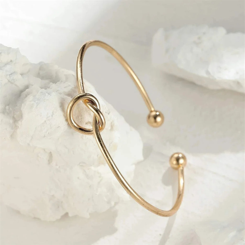 stainless steel woven twist cuff bracelet - view 2