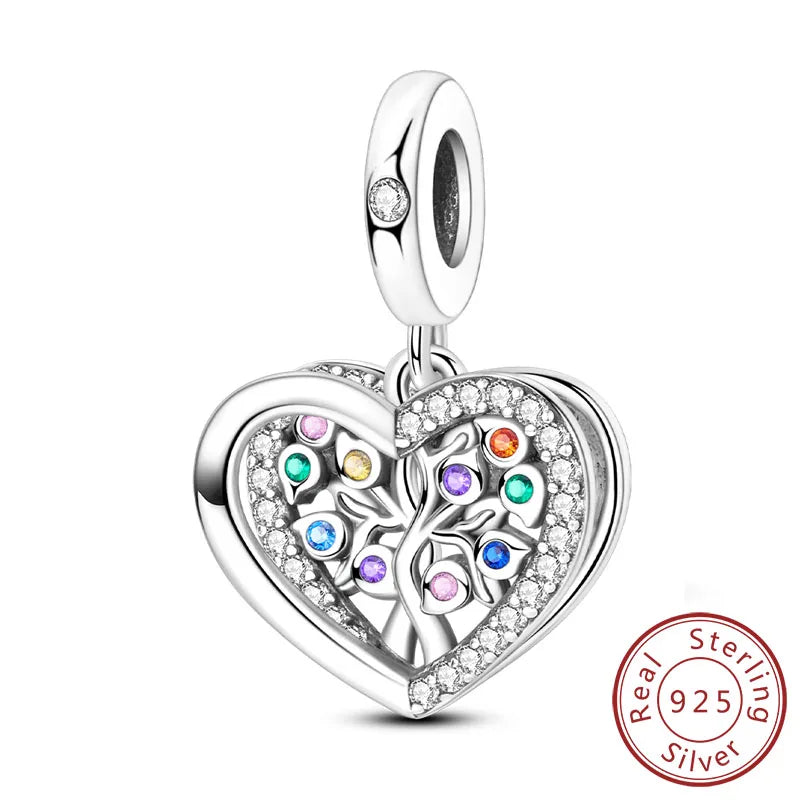 925 Sterling Silver Charm Beads — Love, Family & Life Designs