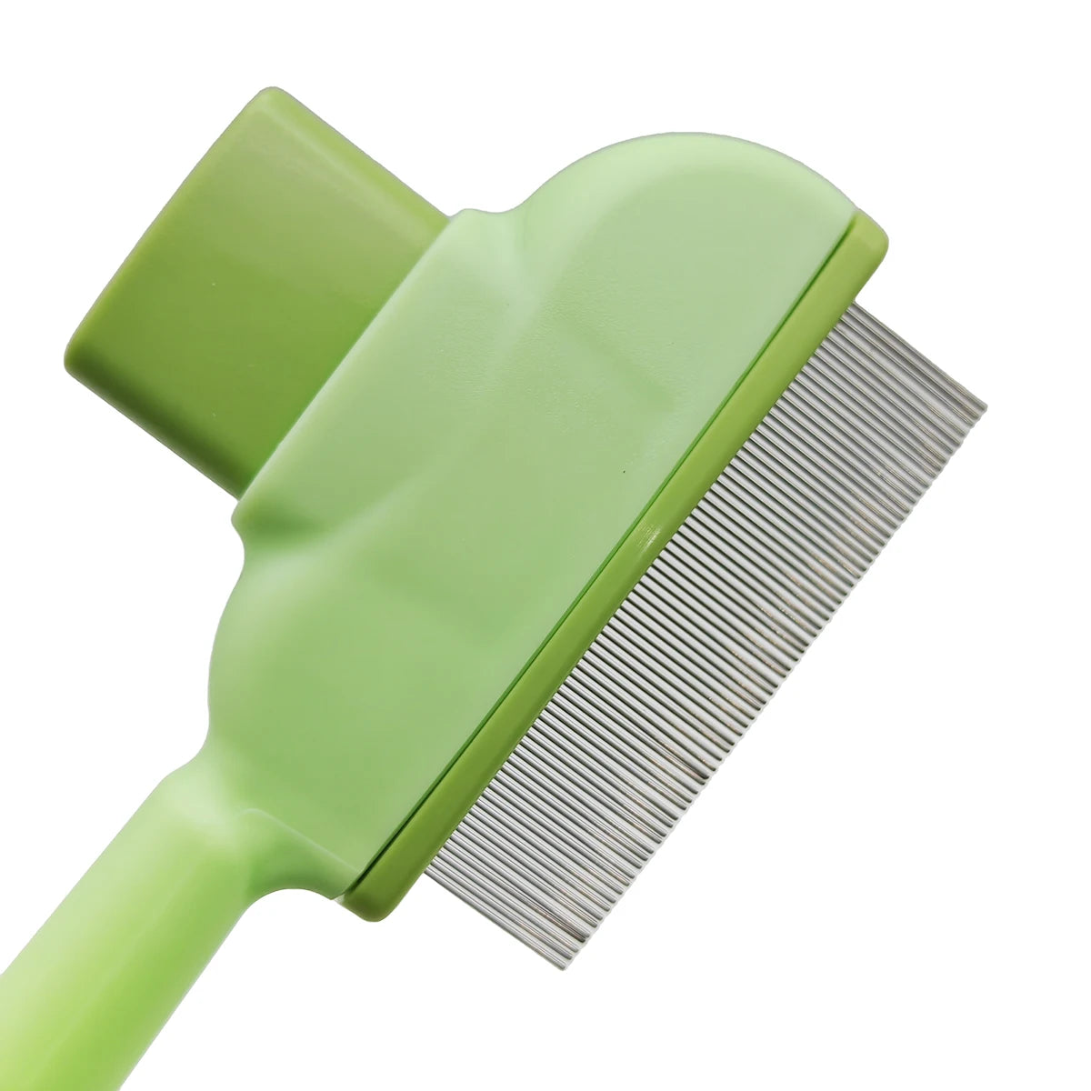 Prime Deal Zone pet dog and cat self-cleaning grooming brush with dematting comb for removing loose pet hair during grooming.