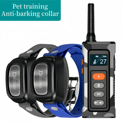 Waterproof Prime Deal Zone remote control dog training collar with shock and vibration for dogs 8-150lbs, 3300ft range.