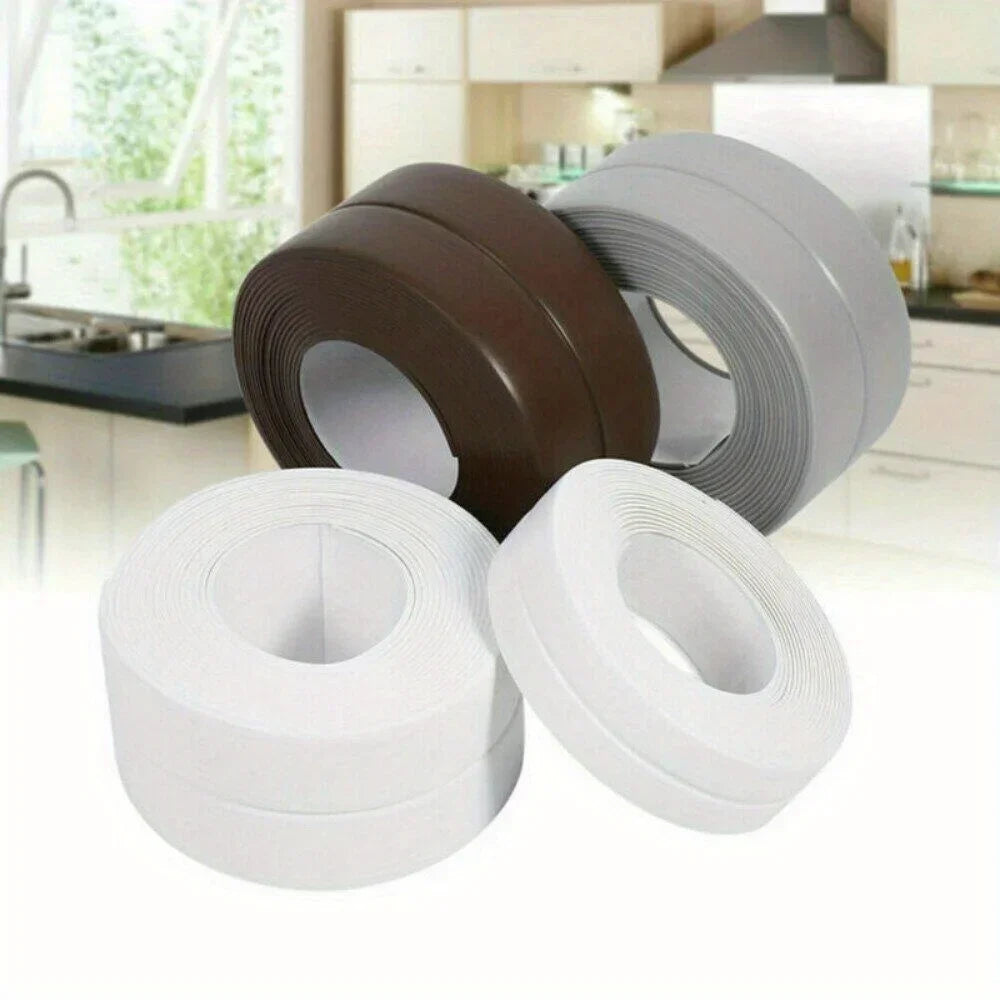 Prime Deal Zone 1m PVC waterproof sealing tape for bathroom sinks, showers, bathtubs, and toilets, self-adhesive wall sticker.