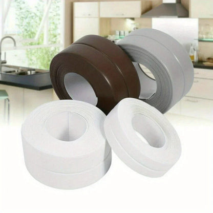 Prime Deal Zone 1m PVC waterproof sealing tape for bathroom sink, shower, bathtub, and toilet with self-adhesive wall sticker