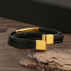 men's multi-layer woven leather bracelet - view 5