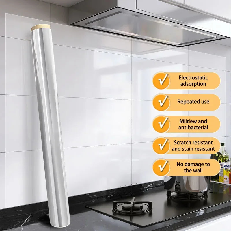 Prime Deal Zone 45cm transparent waterproof, oil-proof, and heat-resistant kitchen stove anti-fouling wallpaper sticker