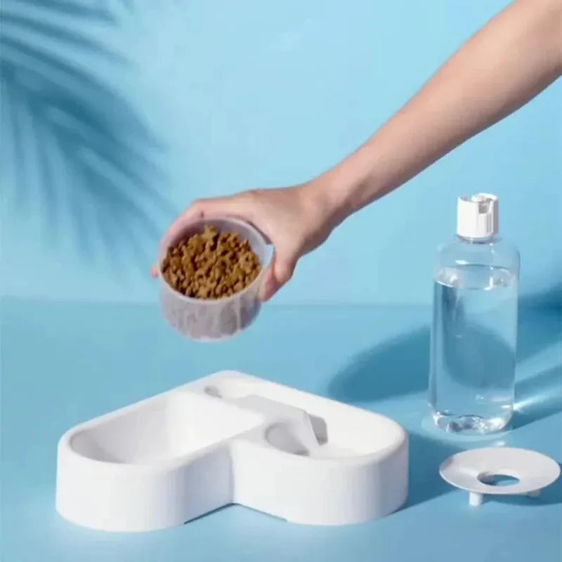 Automatic drinking love pet bowl by Prime Deal Zone, moisture-proof cat and dog basin with dual-use and multi-functional feeding design.