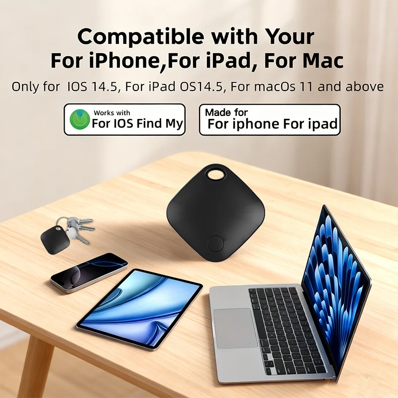 Smart Location Tracker for Apple Find My app by Prime Deal Zone, showing compact smart tag with keyring attachment for anti-lost reminders.