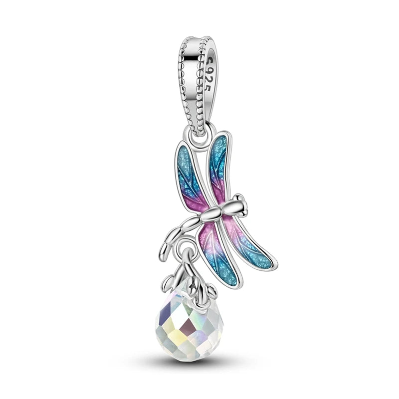 925 Sterling Silver Charm Beads — Mixed Dangle Designs