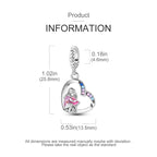 925 Sterling Silver Love Embrace Heart Charm with Zircon