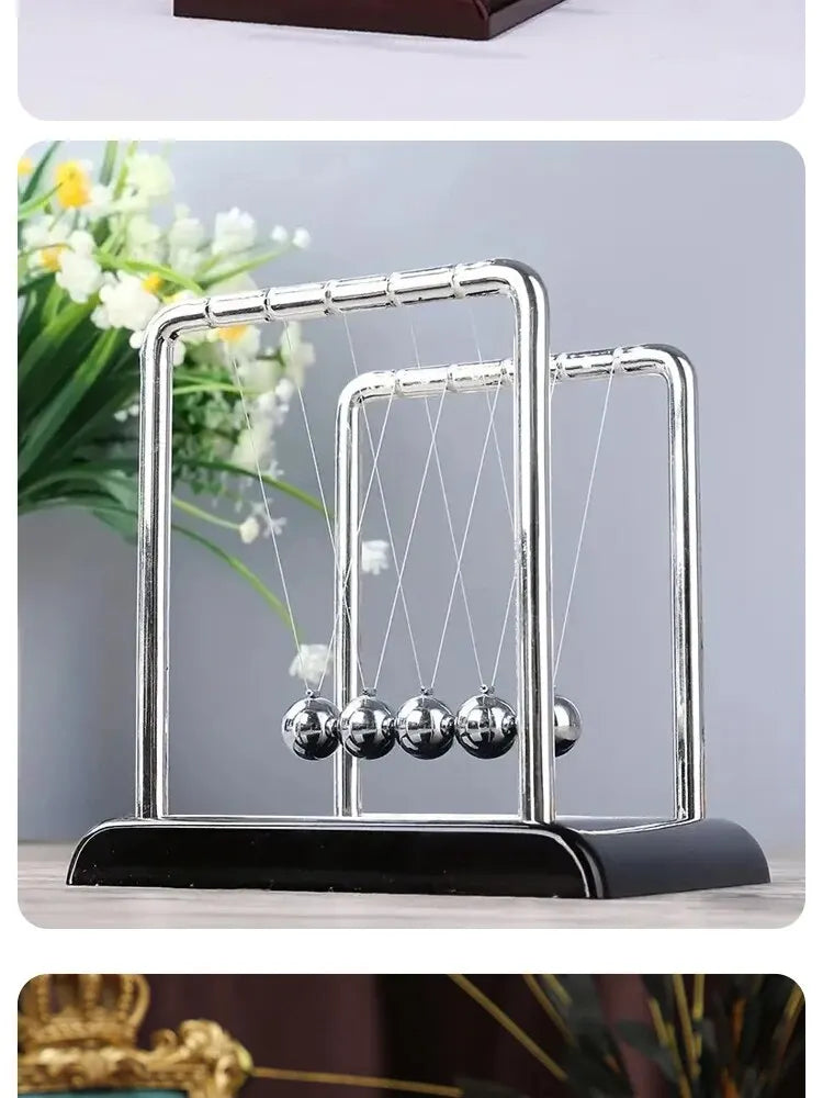 Prime Deal Zone Newton's Cradle steel ball desk toy for physics demonstration, stress relief, and home decoration.