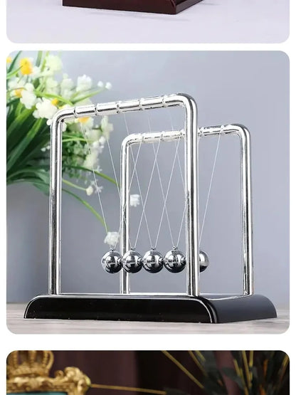 Prime Deal Zone Newton's Cradle steel ball desk toy for physics demonstration, stress relief, and home decoration.
