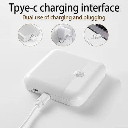 Square LED motion sensor light from Prime Deal Zone with USB Type-C charging, ideal for bedrooms, kitchens, hallways, and wardrobes.