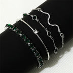 snake and gemstone rhinestone bangle set - view 10