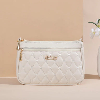 Leather embroidery messenger bag for women with hand strap, stylish ladies' handbag from Prime Deal Zone.