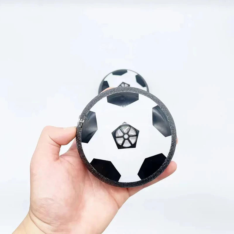Homefish brand electric air cushion football for indoor parent-child exercise, featuring battery-powered suspended design.