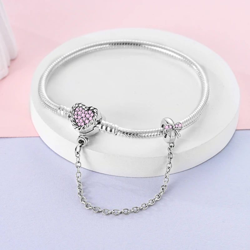 925 sterling silver charm bracelet, pave zirconia - view 11