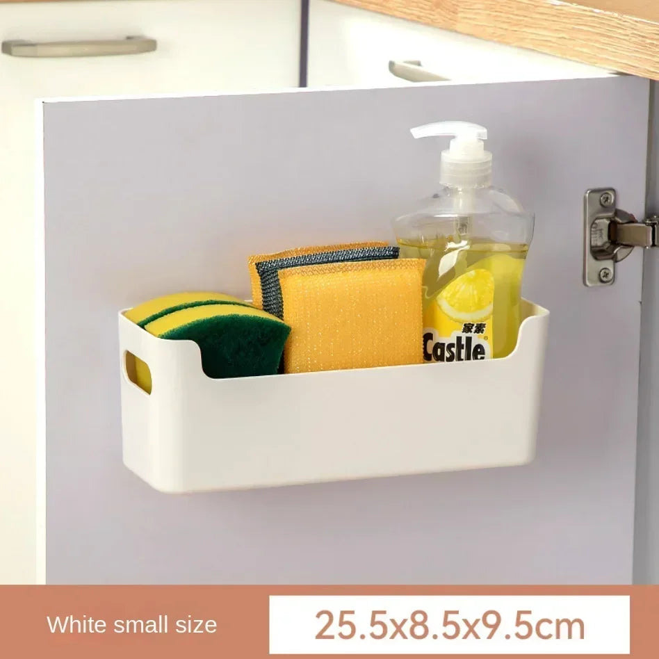 Prime Deal Zone non perforated cling film rack inside cabinet wall shelf for kitchen storage and dish drying organization
