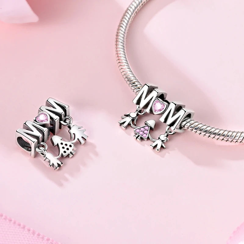 925 sterling silver charm beads, hearts and sweet love designs - view 10