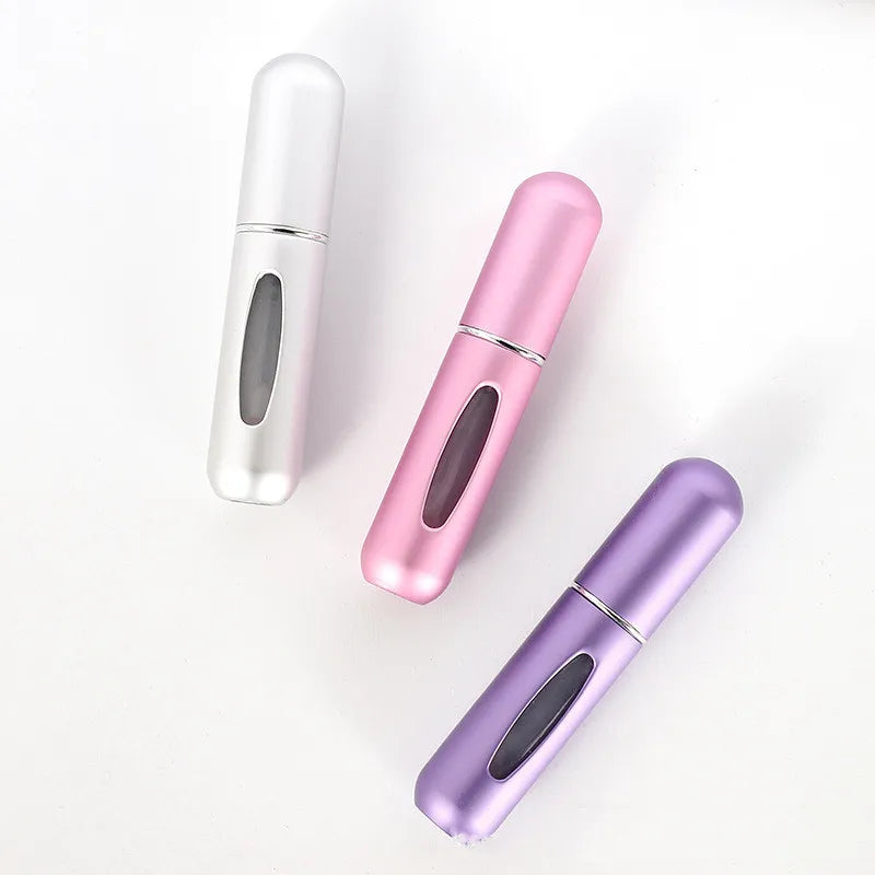 Mini 5ml perfume refill bottle by Prime Deal Zone, portable spray jar with scent pump, empty cosmetic atomizer for travel use