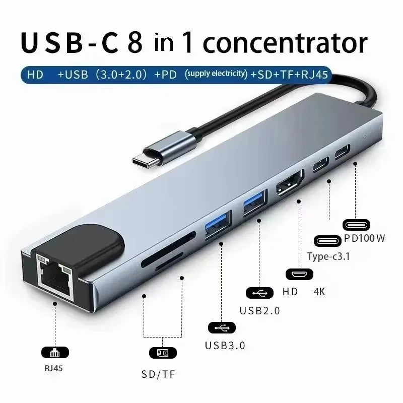 Prime Deal Zone USB C HUB 3-in-1 Type C to HDMI docking station with 4K HDMI, fast charging, compatible with MacBook, phone, and computer