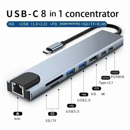 Prime Deal Zone USB C HUB 3-in-1 Type C to HDMI docking station with 4K HDMI, fast charging, compatible with MacBook, phone, and computer