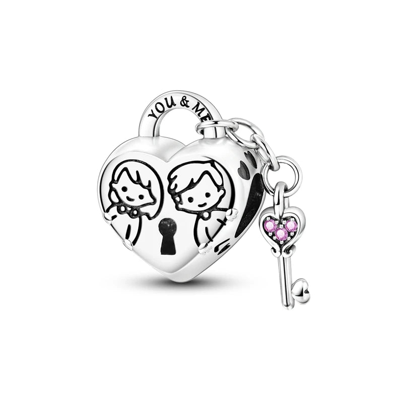 925 Sterling Silver Charm Beads — Hearts, Trees & Sweet Love Designs